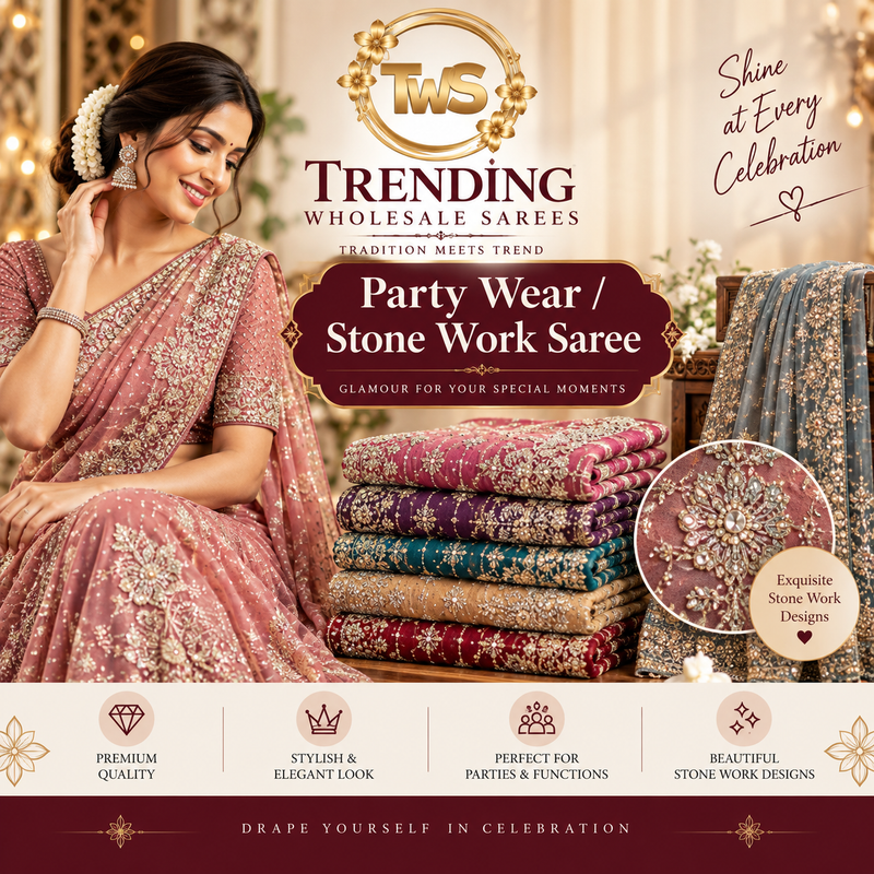 Party Wear / Stone Work Saree