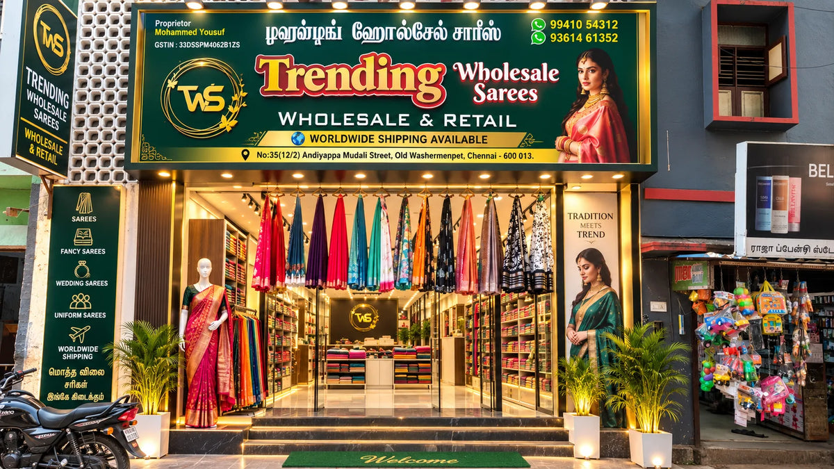 Trending Wholesale Sarees store interior 1