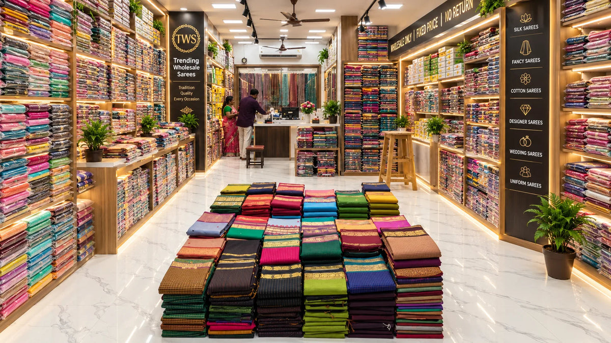 Trending Wholesale Sarees store interior 3