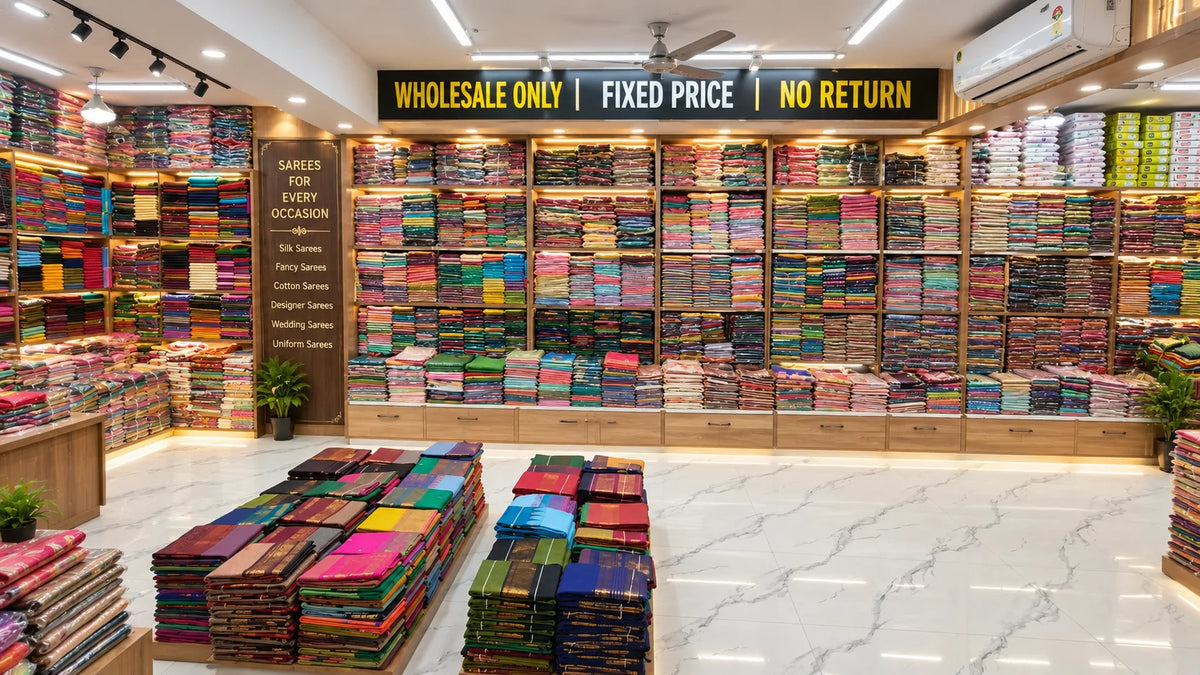 Trending Wholesale Sarees store interior 4
