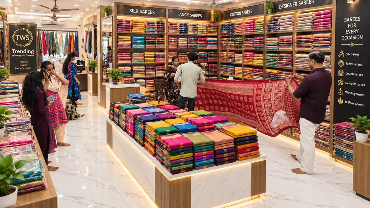 Trending Wholesale Sarees store interior 5